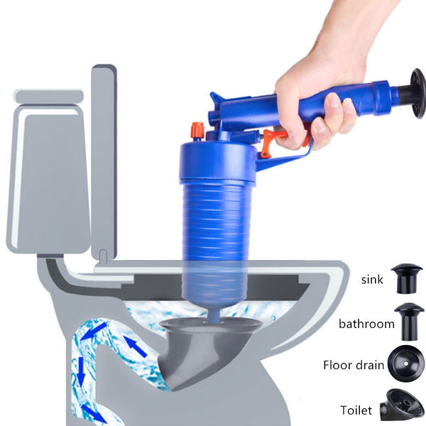 Pistolet déboucheur manuel puissant à haute pression pour évier Pompe/pistolet/nettoyeur/déboucheur en plastique pour déboucher les toilettes.