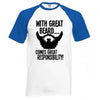 T-shirt imprimé "plus la barbe est grande, plus grande est votre responsabilité" atoupry